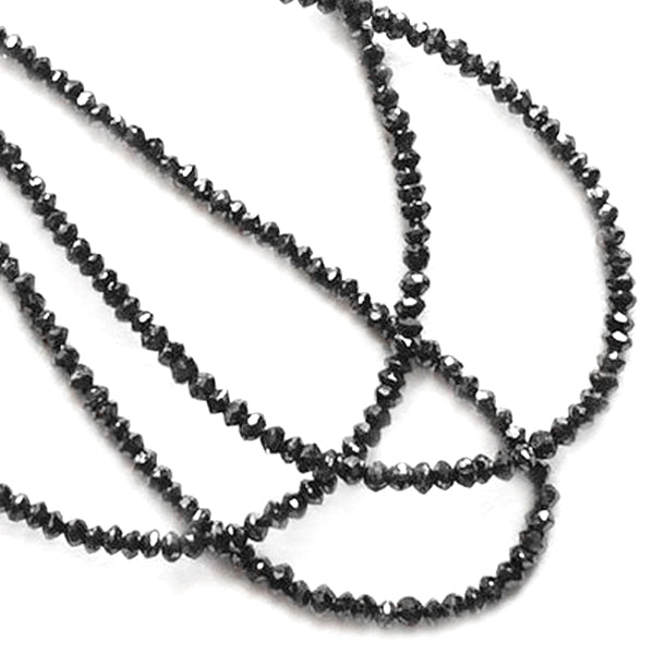 28 Inch Natural Black Diamond Beads