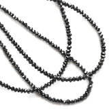 28 Inch Black Diamond Faceted Beads