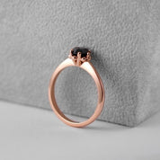 1.25 Ct Round Cut Solitaire Black Diamond Ring Black Diamond Engagement Ring
