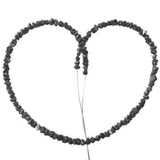 18 Inch Black Raw Diamond Beads Strand