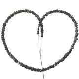 18 Inch Black  Raw Diamond Beads Strand