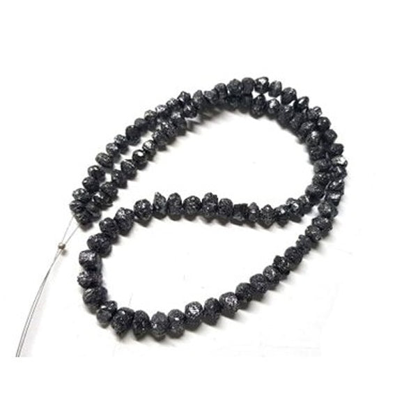 16 Inch Natural Raw Black Diamond Beads Strand