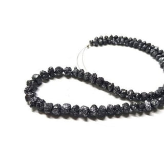 7 Inch Raw Black Diamond Beads Bracelet