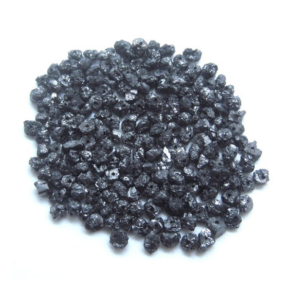Natural 3 Carat Black Uncut Diamond Beads