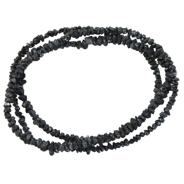 20 Inch Natural Raw Uncut Loose Black Diamond Beads