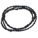 20 Inch Black Uncut Diamond Beads