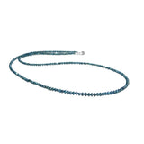 7 Inch Blue Color Diamond Beads Strand