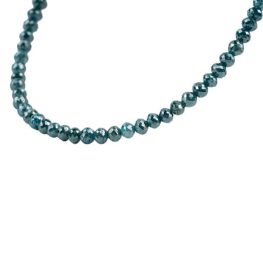 20 Inch Blue Color Diamond Faceted Beads