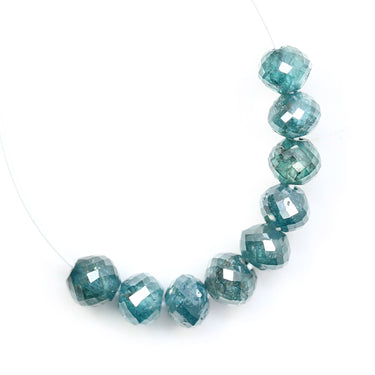 20 Inch Blue Color Diamond Faceted Beads
