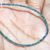 24 Inch Blue Diamond Faceted Beads