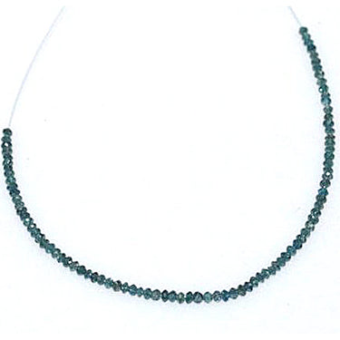 16 Inch Blue Color Diamond Beads