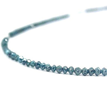 28 Inch Blue Color Diamond Faceted Beads