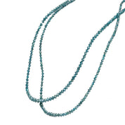 24 Inch Faceted Blue Diamond Beads