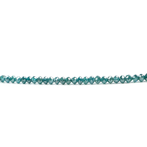 28 Inch Faceted Blue Color Diamond Beads necklace