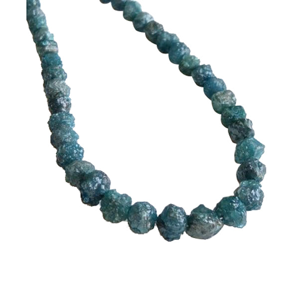 20 Inch Blue Color Rough Loose Diamond Beads