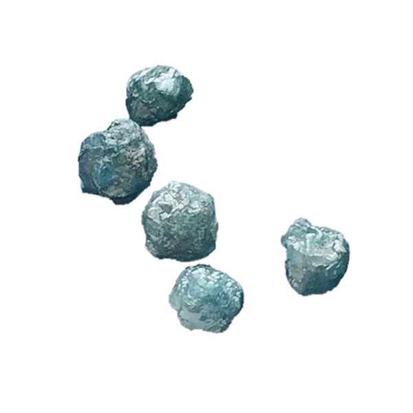 Natural 3 Carat Blue Color Uncut Diamond Beads