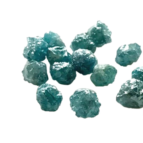 Natural 3 Carat Blue Color Uncut Diamond Beads