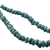 7 Inch Blue Color Raw Diamond Beads