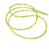 24 Inch Yellow Diamond Faceted Beads Necklace