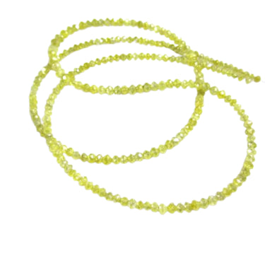 28 Inch Natural Yellow Diamond Beads Necklace