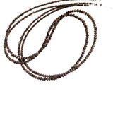 32 Inch Natural Brown Diamond Beads Necklace