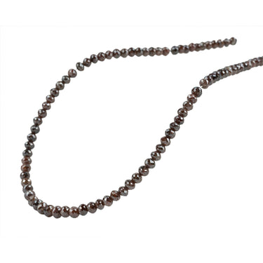 28 Inch Brown Diamond Beads Necklace