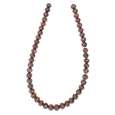 20 Inch Natural Brown Diamond Beads Necklace