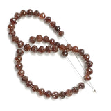 20 Inch Brown Diamond Beads Necklace