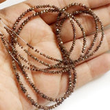 28 Inch Brown Diamond Beads Necklace