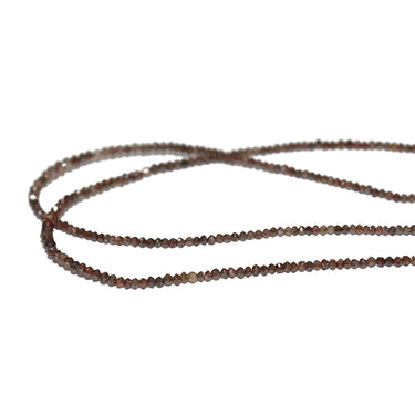 32 Inch Natural Brown Diamond Beads Necklace