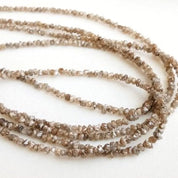 7 Inch Brown Uncut Diamond Beads