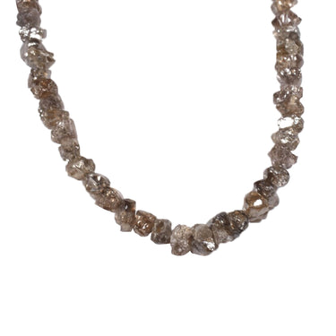 18 Inch Uncut Loose Brown Diamond Beads