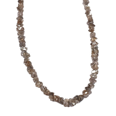 16 Inch Drilled Uncut Loose Brown Diamond Strand