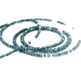 16 Inch Blue Color Diamond Beads