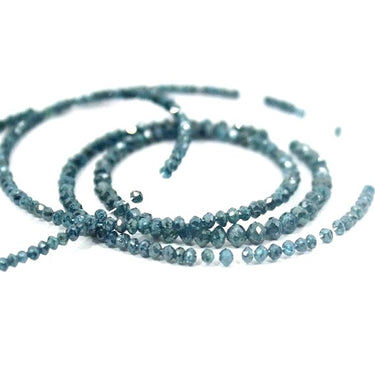 16 Inch Natural Blue Color Diamond Beads