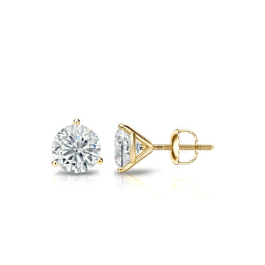 Valentines Day Stud Earrings with 1 Carat Diamond