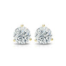  1 Carat Round Shape 3 Prong Lab Diamond Stud Earrings 