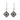 1.40 Carat Pave Setting Flower Design Black And White Diamond Drop Earrings