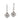 1.4 Carat Pave Setting Flower Design Black And White Diamond Drop Earrings