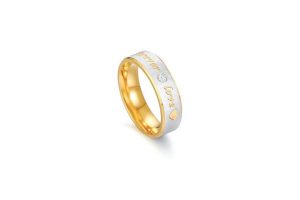 0.17 Carat Round Cut Diamond Band In Love Forever Design