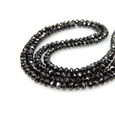 18 Inch Natural Black Diamond Beads Necklace