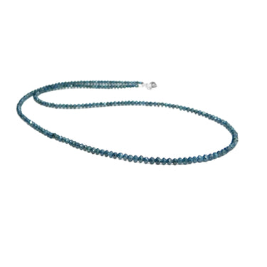 18 Inch Blue Color Diamond Faceted Beads