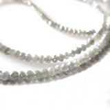 20 Inch Gray Diamond Beads Necklace