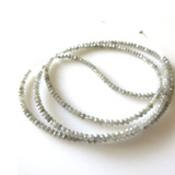 20 Inch Gray Diamond Beads Necklace