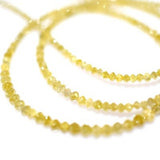 20 Inch Yellow Diamond Beads Necklace