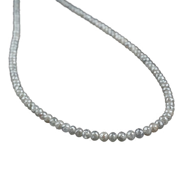 28 Inch Gray Diamond Faceted Beads 