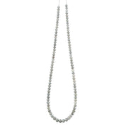 28 Inch Faceted Gray Diamond Beads