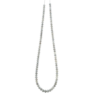 28 Inch Gray Diamond Faceted Beads 