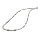 28 Inch Gray Diamond Faceted Beads 