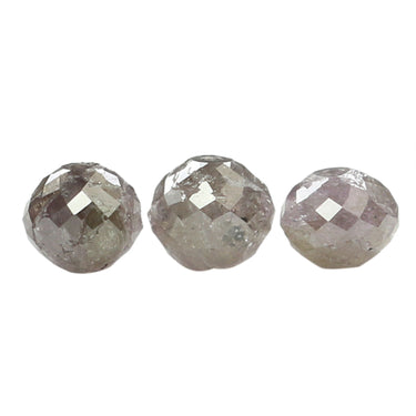 3 Carat Lot Loose Natural Gray Diamond Faceted Beads